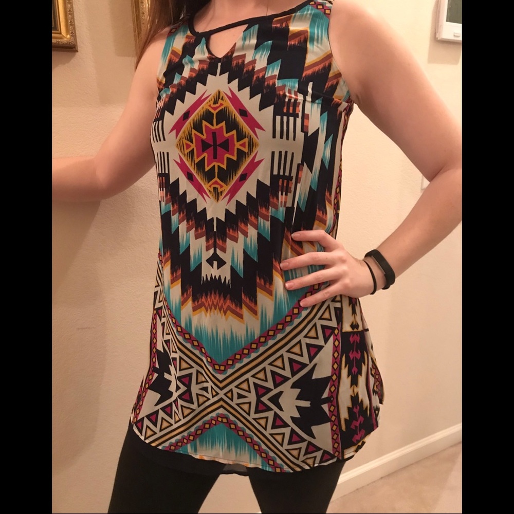 Tribal Print Tank Top